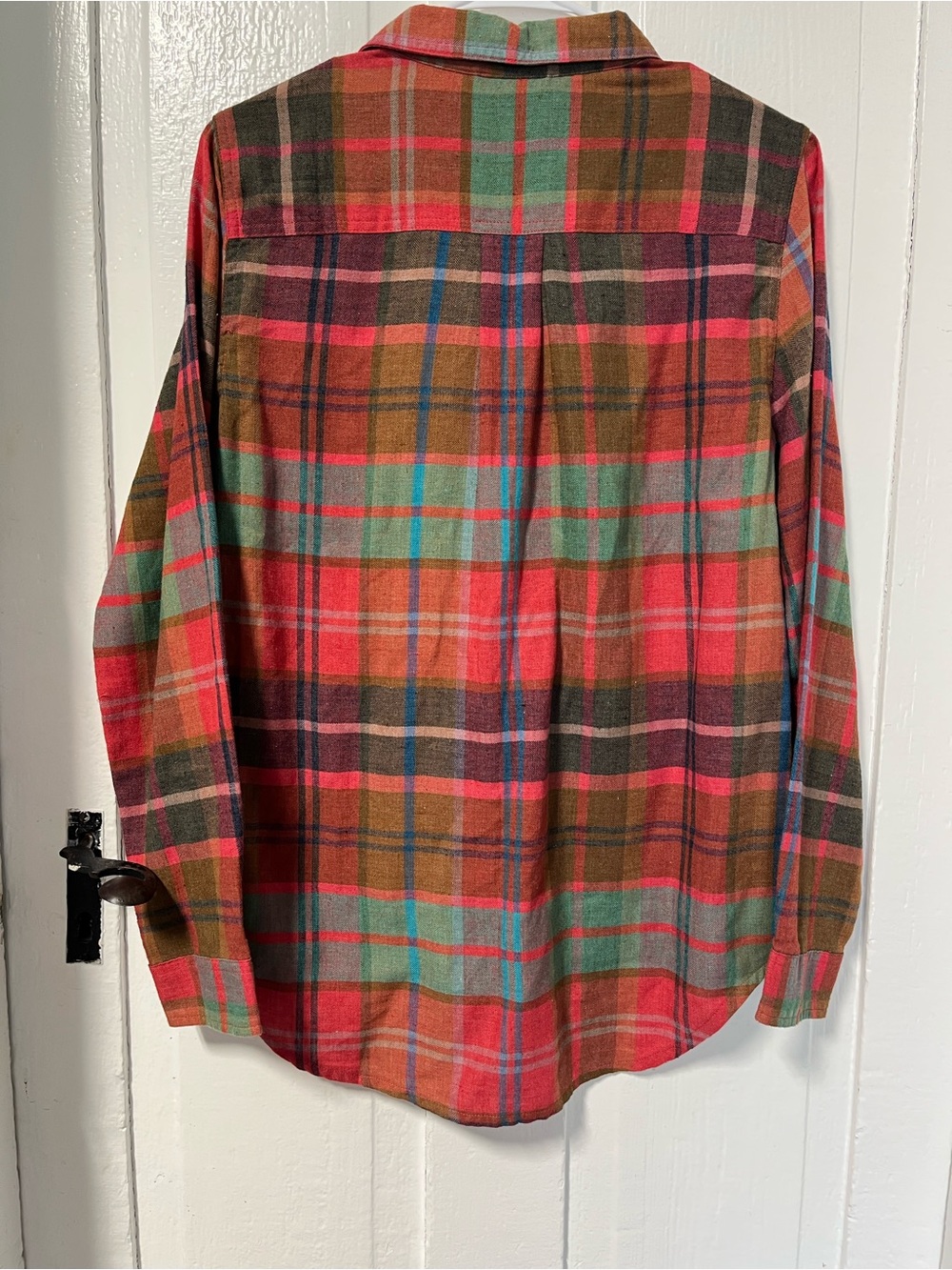 Toad & Co Re-Form Flannel Long Sleeve button down plaid shirt size M - Picture 4 of 9